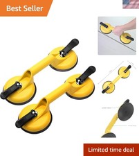 Glass Suction Cups Heavy Duty for Tile Glass Lifting 2 Pack Yellow