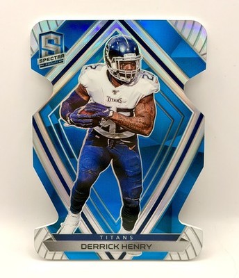 2020 Panini Spectra DERRICK HENRY Neon Blue Die-Cut /50 #58 Ravens SSP