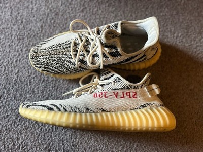 Adidas Yeezy Boost 350 V2 Zebra CP9654 Sneaker Weiß Schwarz Rot Größe 45 1/3 Neu