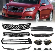 Fit 2013 Chevrolet Malibu Front Upper Lower Grille/Bumper Support/Foglight 10Pcs