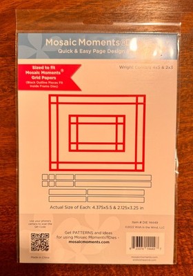 BRAND NEW!  Mosaic Moments JUST RELEASED Wright Corners 4x5 & 2x3 SHIPS FREE!