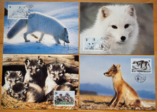 Finland - 1993 - WWF - Arctic Fox - Set of 4 First Day Maxi Cards