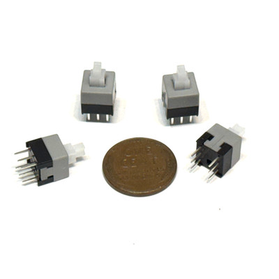 4 x Push Button Latching Tactile Switch 8.5 x 8.5mm gray lock Button 6-Pin E230