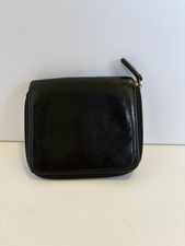 Coach Black Leather Coin Purse card holder Wallet Vintage pocket pouch