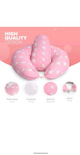 Kidoola C Shape Pregnancy Pillow for Sleeping - Unicorns Pillow Case | Maternity