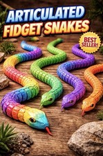 3D Printed Articulated Snake Fidget Toy Flexible Jointed Sensory Desk toy kids