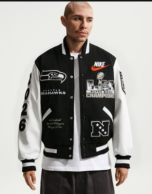 2XL ナイキ WHITE SPACE DESTROYER JACKET NVY Nike X Seattle Seahawks X Super Bowl LX Destroyer Jacket SZ XXL In