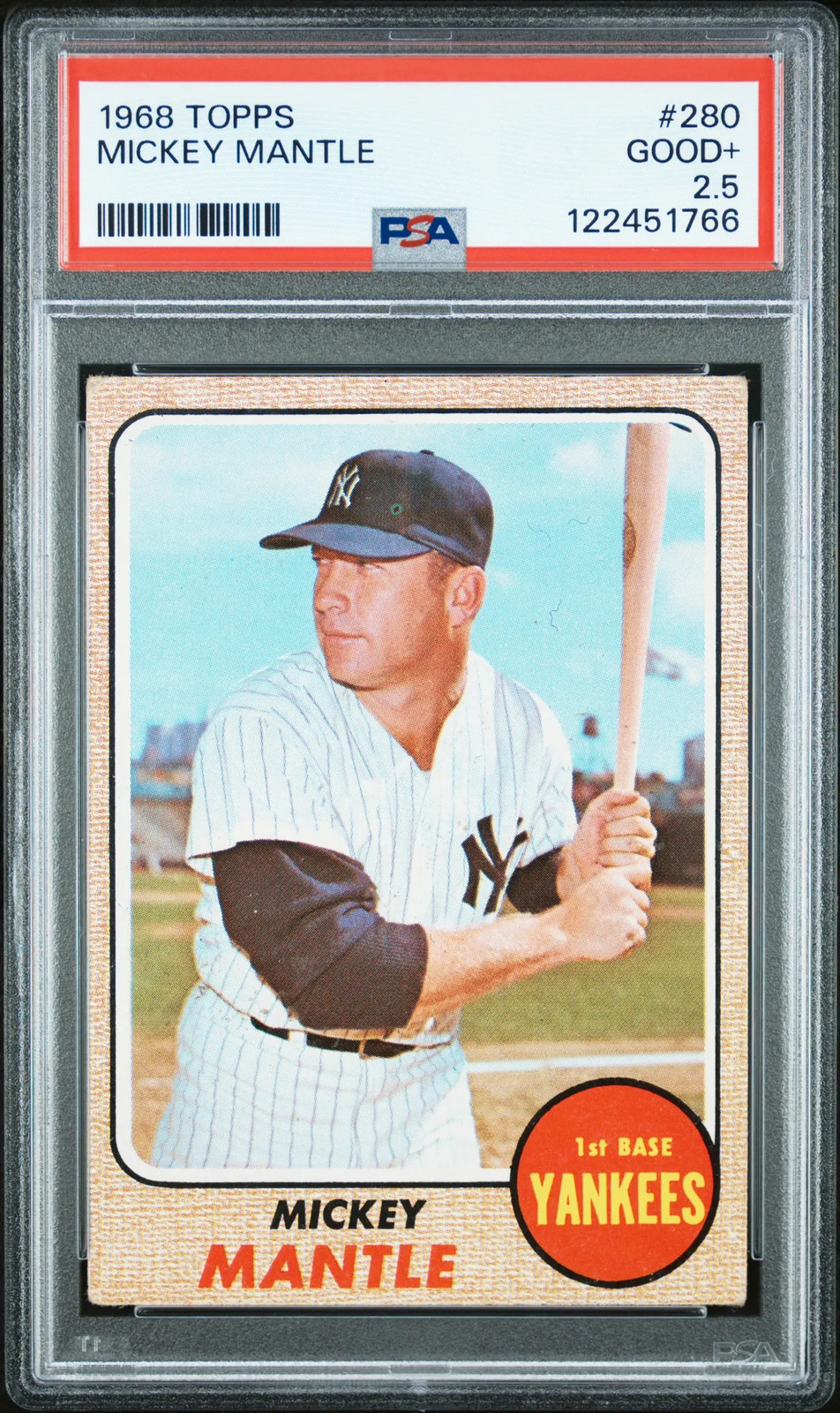 1968 Topps Mickey Mantle #280 PSA 2.5