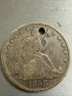 1858-O Liberty Seated Half Dollar FINE Silver 50c ~ Holed #4305