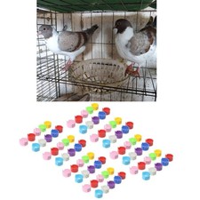 50 Stk Tauben Hühner Vögel Geflügel Ringe Fußringe Enten Clip Ringe 5mm Farben