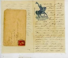 Civil War Patriotic Lettersheet Used with letter Gen. Lyon