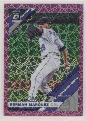 2019 Panini Donruss Optic Pink Velocity Prizm 63/199 German Marquez #195 2qw
