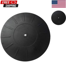 Turntable Platter Mat Black Rubber Silicone Design for Universal to All LP