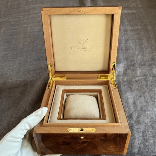 Authentic Breguet Luxury Wooden Watch Box Presentation Case Jewelry Box