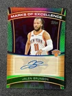 2025-26 Topps Jalen Brunson Marks Of Excellence Green Rainbow Auto /99