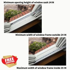 KGCCIZI Window Cat Perch Catio Wood Indoor Cats 24-35in Frame