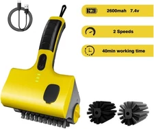 Cordless Rechargeable Grill Cleaner Brush 360° Rotating for Kitchen Bathroom
