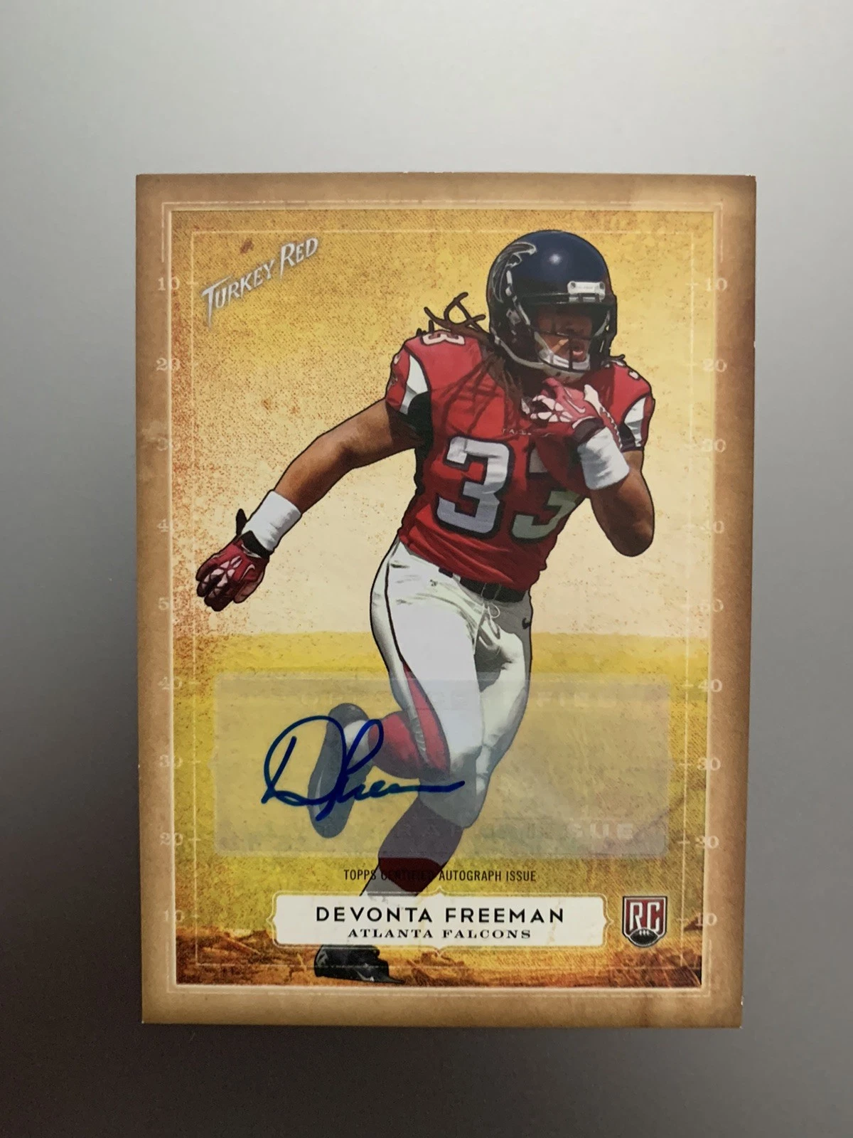 2014 Topps Turkey Red #11 Devonta Freeman RC Auto Atlanta Falcons
