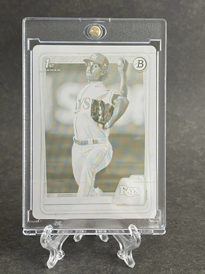 2020 Bowman Joe Ryan #BP-117 TWINS YELLOW PRINTING PLATE 1/1 1st BOWMAN - Image 3 of 4