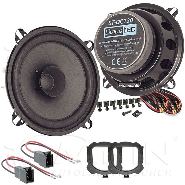 Sinustec Auto Lautsprecher FüR Opel Corsa C 2000-2006 Heck Hinten 250W 130 #A102-image
