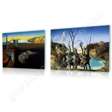 Persistence Memory Swans Elephants Melting Clock by Salvador Dali | Canvas