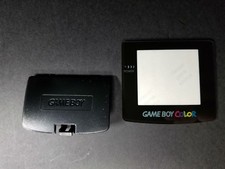 Black Battery Cover lid with Logo  Glass Screen Lens for Game Boy Color B23