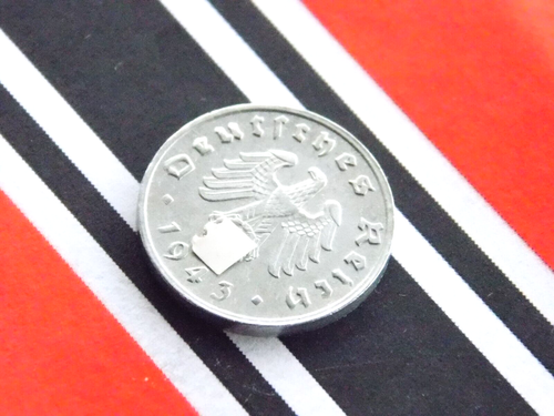 GERMAN Coin 1943 G 1 REICHSPFENNIG Zinc THIRD REICH WW2 +RARE NICE Pfennig Rpf - Picture 3 of 4
