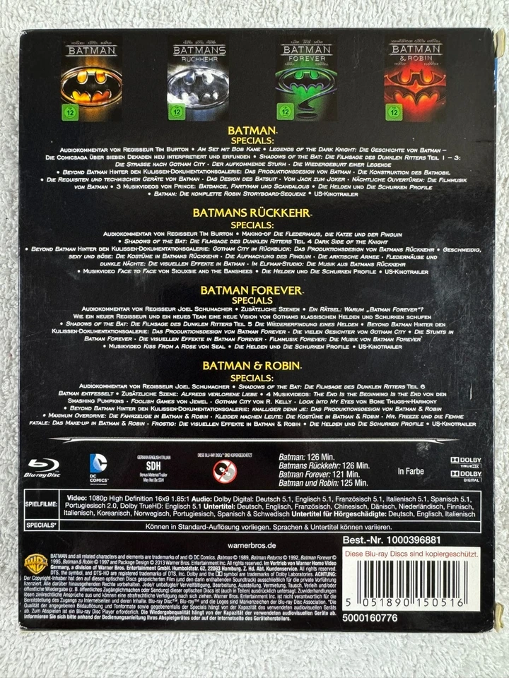Batman: The Motion Picture Anthology 1989-1997 - Blu-ray - Region Free - German - Image 2 of 4