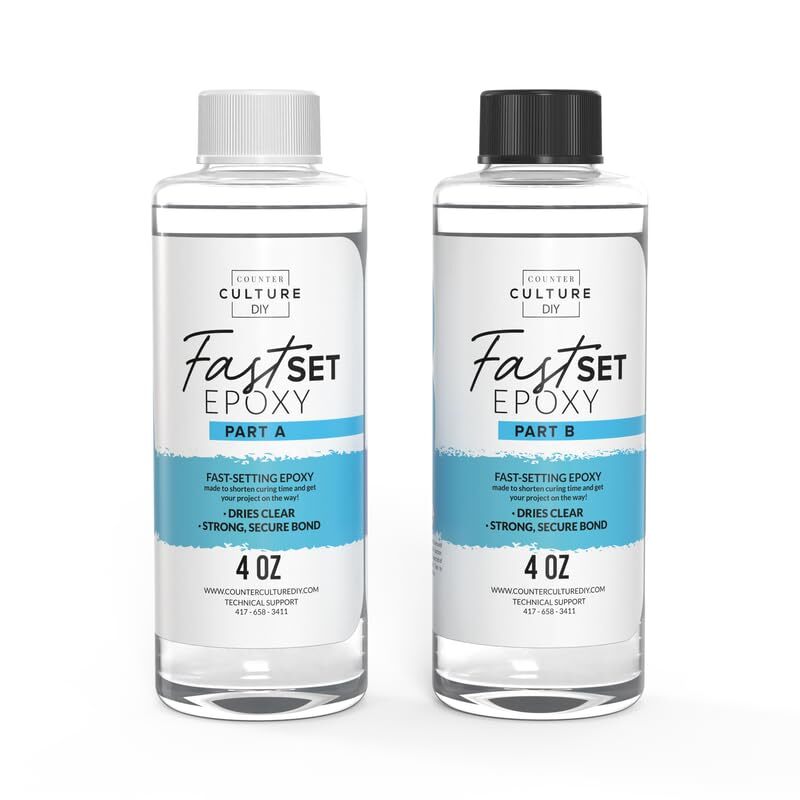 Fast Set Epoxy Resin 8 oz Kit Quick Art Supplies for Coating Casting Geodes T...-image