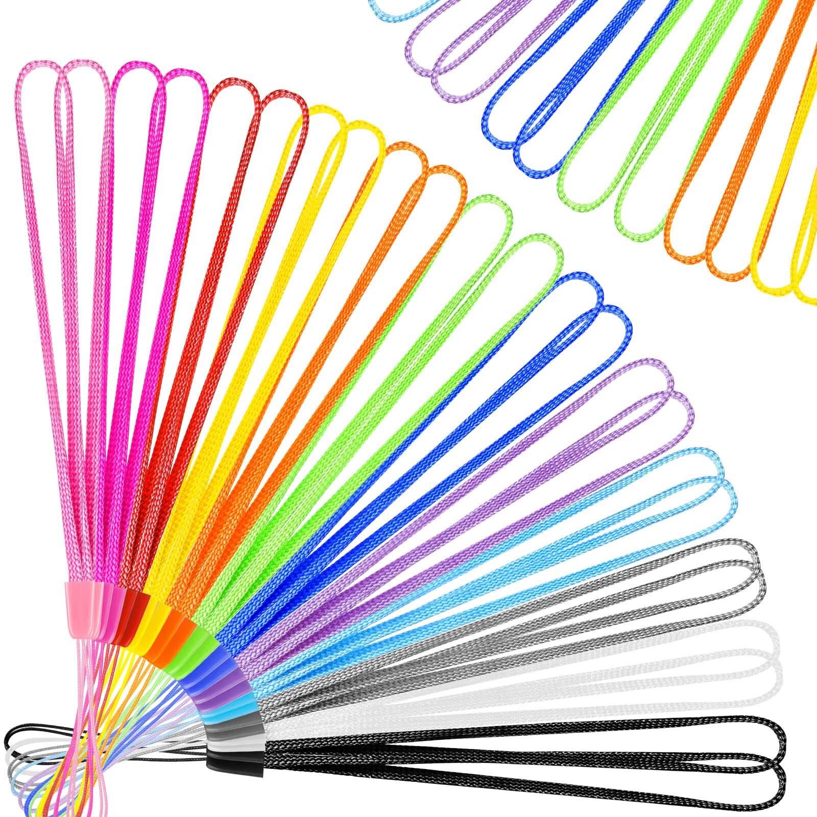 100 Pack 7 Inch Wrist Lanyard Strap String for USB Flash Drives Keys ...
