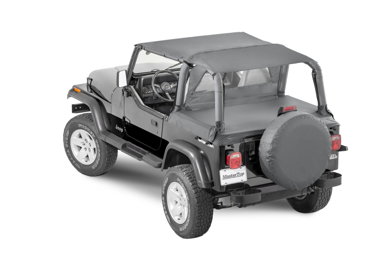 Bimini Top Plus Vinyl ShadeMaker For 1992â€“1995 Jeep Wrangler YJ Black Diamond