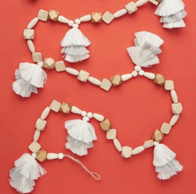 #ad NWT Anthropologie tassel wooden beaded garland $25.00