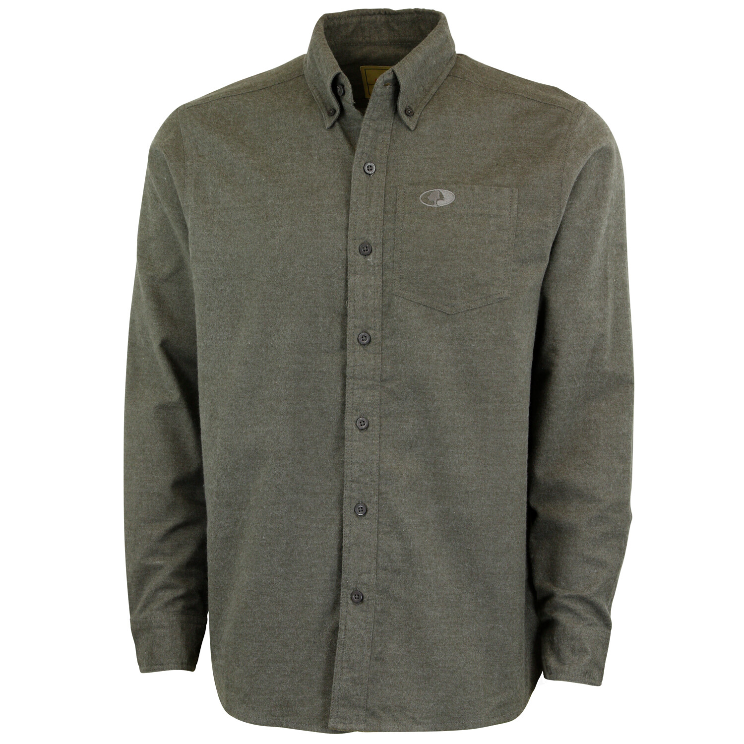 Mossy Oak Men's Solid Flannel ButtonUp Shirt, Long Sleeve Flannels for