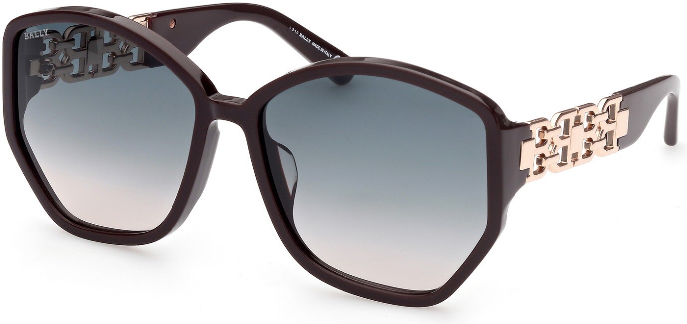 Bally BY0060-H 69B Maroon Butterfly Plastic Over size Sunglasses Frame 60-16-140 43690₽