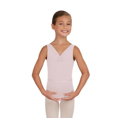 Capezio Kinder Ballett Turnen Trikot Body Anzug TC0002C Rosa - 6 Jahre