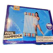 Striped pool hammock Colorful High Five Swimming New