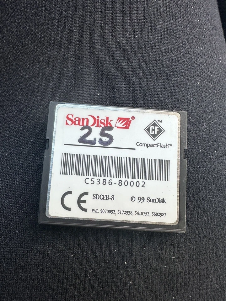 SanDisk 8MB MEGABYTE CF Compact Flash Camera Memory Card - Image 2 of 2