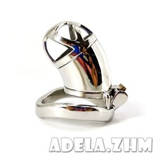 New Stainless Steel Male Chastity Cage Metal Men's Locking Belt Restraint Device