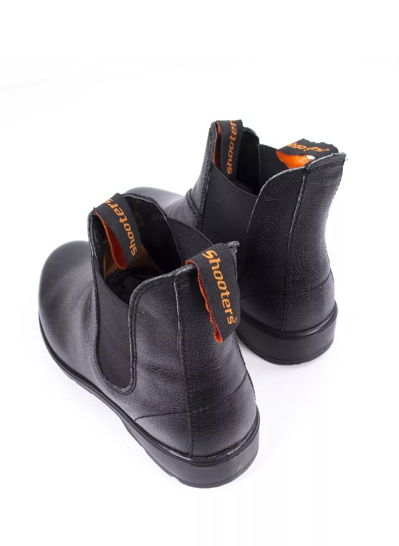 SCARPA SHOOTERS STIVALETTO IN PELLE CON ELASTICI NERO LUCIDO