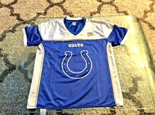 Indianapolis Colts Blue & White Flag Football Reversible Jersey Adult Large