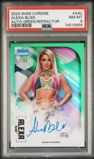 2020 Topps Chrome WWE Alexa Bliss Green Auto Refractor /99 PSA 8