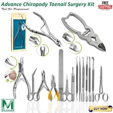 PRO Podiatrist Foot Care Kit Ingrown Toenail Clippers Nipper Thick Nail Trimmers