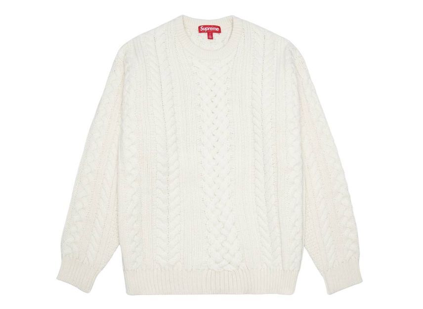 Supreme Applique Cable Knit Sweater Ivory | eBay Supreme Applique Cable Knit Sweater Ivory | eBay