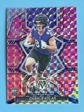 2022 Panini Mosaic Charlie Kolar #363 Pink Camo Prizm Rookie RC Ravens