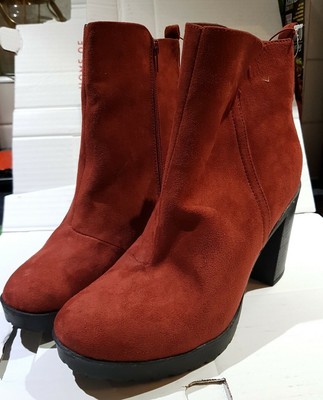 primark red ankle boots