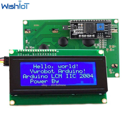 2004 20x4 Character LCD Screen Module With I2C Interface - Blue Backlight For Arduino Projects