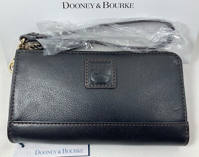 Dooney & Bourke Florentine Folded Zip Wristlet Wallet    Black Color
