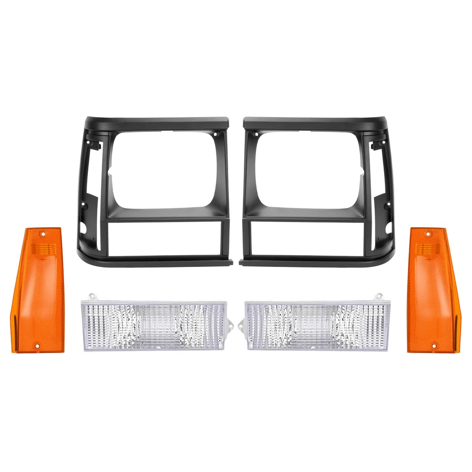 Luz marcadora de señal de giro bisel de faros para Jeep Cherokee Base Sport 1991-1996 Foto 2 de 4