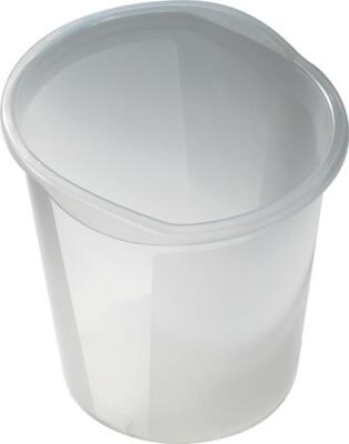 helit Papierkorb the joy, PP, 13 Liter, weiß-transluzent