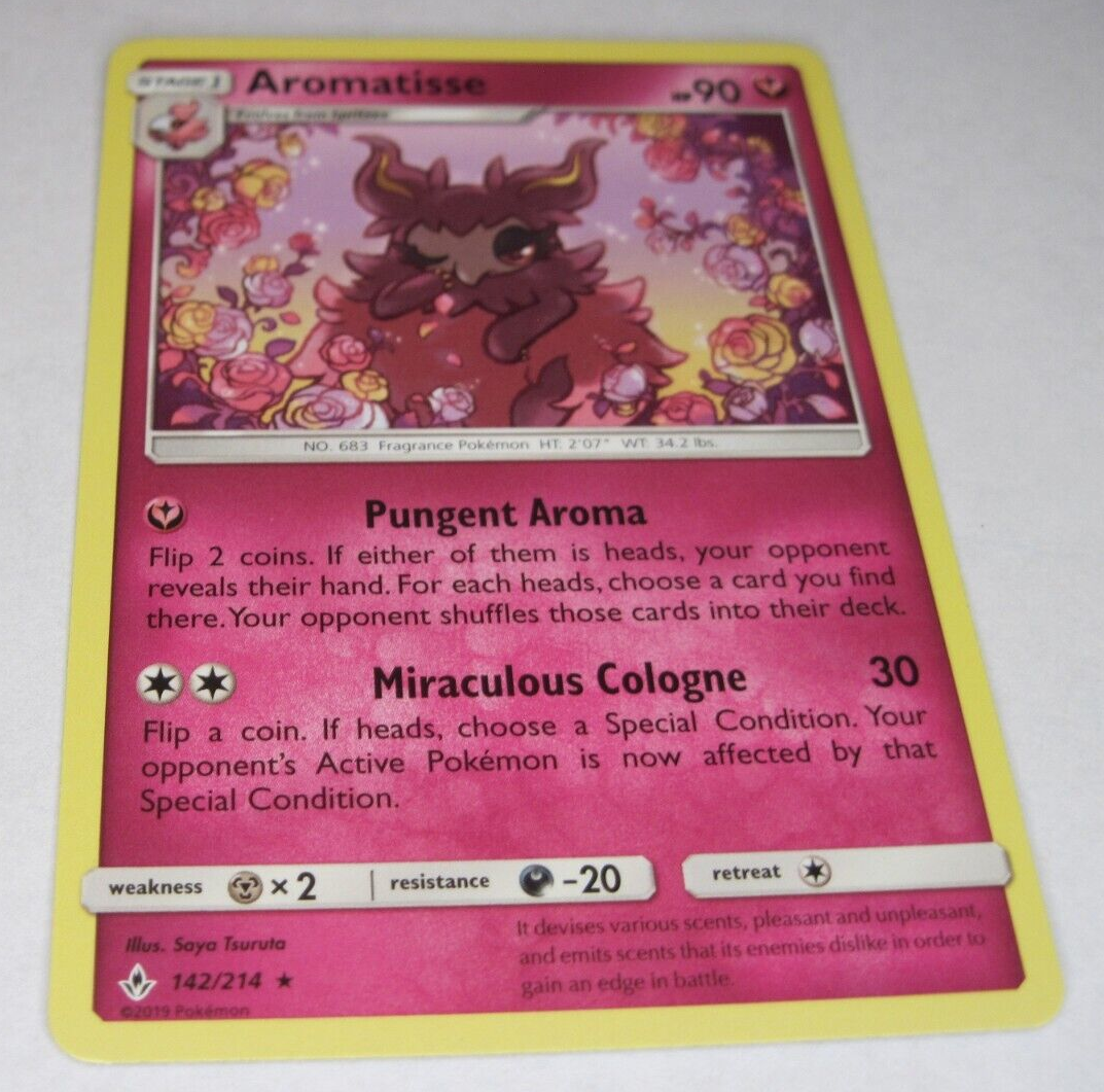 AROMATISSE 2019 RARE STAGE 1 POKEMON CARD UNBROKEN BONDS #142/234